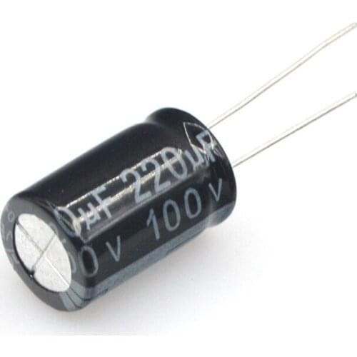 10pcs 100V220UF volume 13x20mm Aluminum electrolytic capacitors 100V220UF