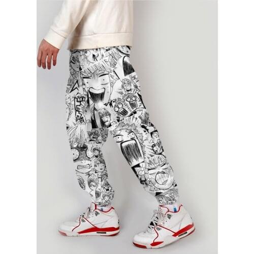 2020 3D Anime Japanese Cargo Pants Harajuku Streetwear Demon Slayer: Kimetsu no Yaiba Elastic Waist Harem Hip Hop Joggers Pants