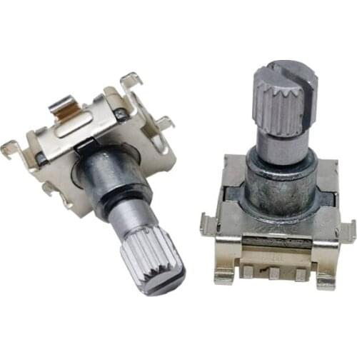 5pcs EC11 Encoder Switch Push Button 30 Position Rotary Encoder Code Switch 5 Pin SMD Type 14mm Floral axis