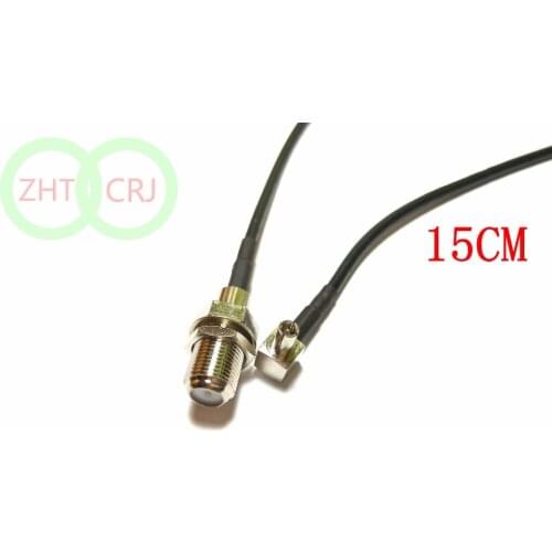 50pcs/100pcs TS9 male to F female nut bulkhead RG174 Jumper cable 15cm