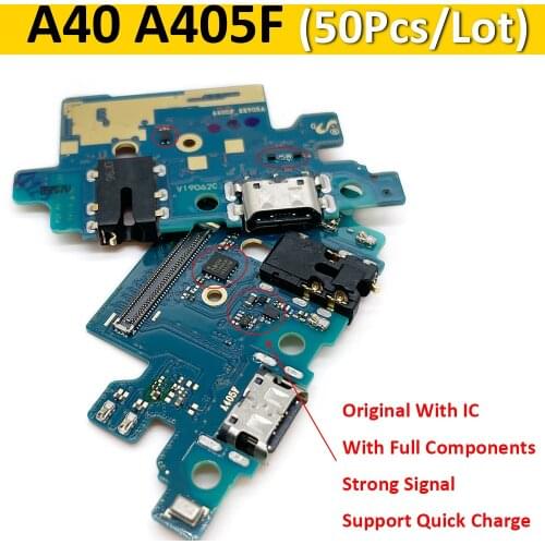 50Pcs/Lot , Full Original For Samsung A40 A405 A405F USB Charging Board Port Dock Charger Plug Connector Board Flex Cable