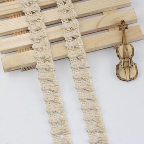 50 yards Cotton Short Broom Tassel Hanging Lace Trim For DIY Sewing Fabric Collar Cuff Accessories Ribbon Clothes Accessorie