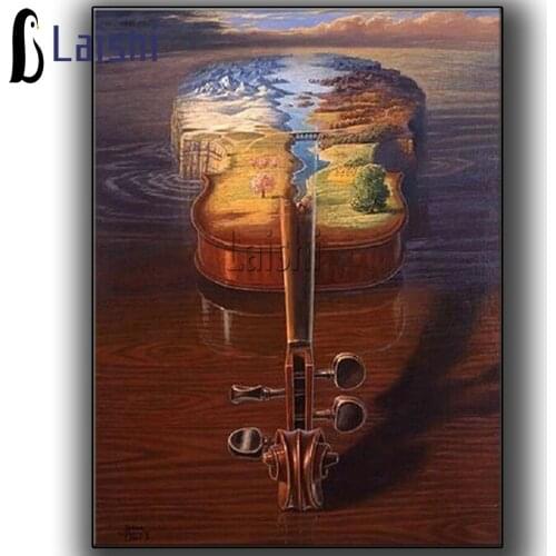 5D square Diamond Painting cross stitch Creativity Violin scenery Mosaic Pictures of Rhinestones Home Decor Diamond Embroidery