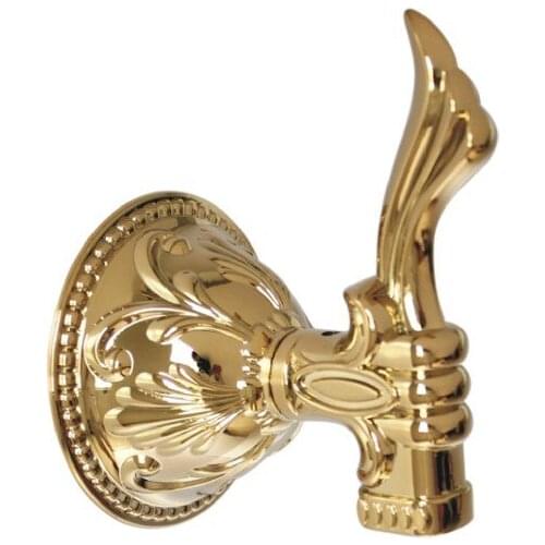 Free shipping gold finish modern Luxurious flowers design Robe Hook clothes hook