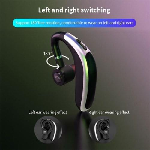 Single Bluetooth 5.0 Wireless Earphones Smart Left Right Shiftable Ear Hook Business Sports Wireless Headphones for Smartphones