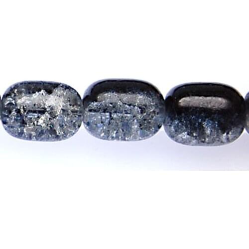 50 Pcs 16x12mm Crackle Glass Loose Beads For DIY Bracelet Jewelry Making Accessories