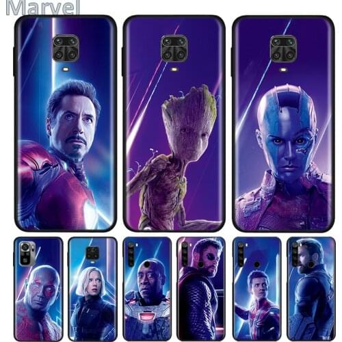 Silicone Cover The Avengers Man For Xiaomi Redmi Note 10 10S 9 9S Pro Max 9T 8T 8 7 6 5 Pro 5A 4X 4 Phone Case
