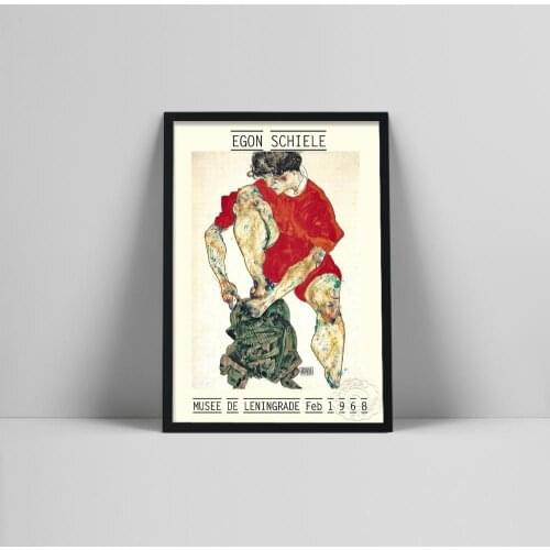 Egon Schiele Body Color Delineation Sketch Figure Canvas Art Print Painting Poster Wall Pictures for Living Room Home Decor