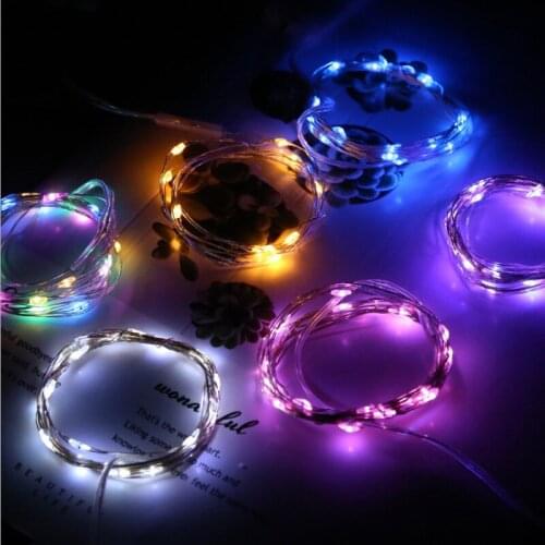 20pcs LED String Lights 1M 2M 3M Copper Wire Garland For Christmas Wedding Party Decoration Fairy Lights Colorful String Lights