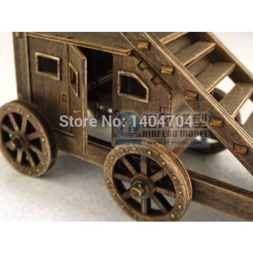 Scale 1:72 classic ancient War machines wooden model kit Age of Empires Aerial Ladder DIY toys 1set