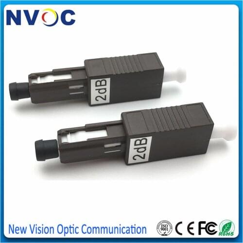 MU/UPC Female to Male Fixed SM Simplex 2dB Fiber Optic Attenuator,MU/PC 2dB Plug-in Optical Attenuator For Optical Metworks