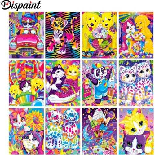 Dispaint Full Square/Round Drill 5D DIY Diamond Painting "Colorful animal scenery" 3D Embroidery Cross Stitch 5D Home Decor Gift