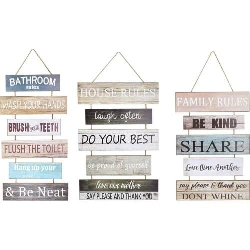 Wall Hanging Sign,Rustic Wooden Sign,Wall Mounted House Wall Decoration Sign for Living Room, Bathroom