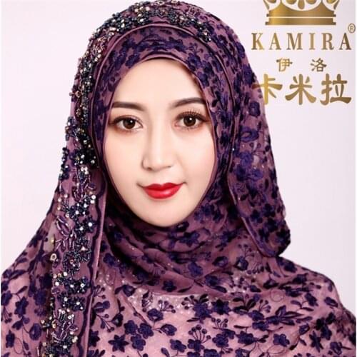 Genuine Silk Hijab Noble muslim Ladies Party Scarves Women head scarf Islamic Shawl wrap muffler pareo Bandanna female hijabs