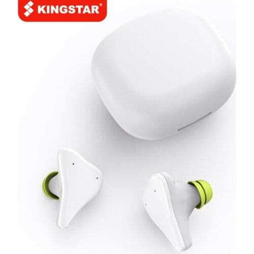KINGSTAR Noise Reduction Earphone True Wireless Earbuds Head Phone Set Headset Gaming In Ear Buds Bluetooth Off White Earphones