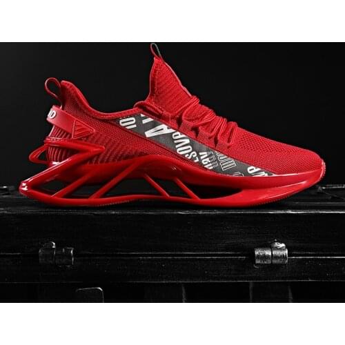 New Blade Running Shoes Men Comfortable Mesh Sneakers For Male 39-44 Outsole Antiskid Damping Sport Shoes Training Run Zapatills