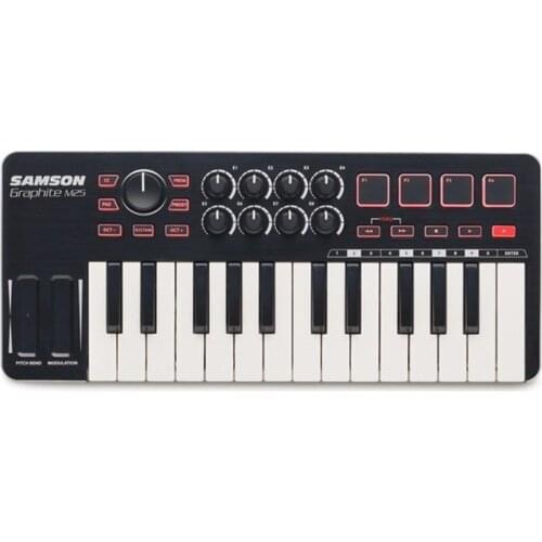 Original New Samson GRAPHITE M25 Mini USB MIDI Controller 25 Keys for ipad Keyboard portable for Arranger performances
