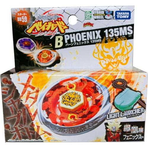100% Original TAKARA TOMY BEYBLADE METAL FUSION BB-59 Burn Fireblaze Phoenix+Launcher AS CHILDRENS DAY TOYS