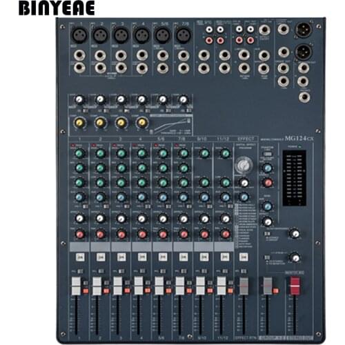 Professional Audio Mixer 12 Channels Mixing Console MG124 Mezcladora De DJ