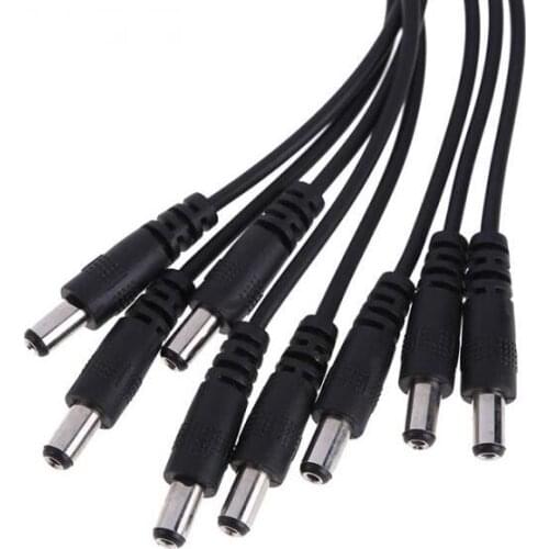 30pcs 1 Female To 8 Male DC Power Splitter Adapter Connector Cable Camera 5.5*2.1mm CCTV Accessories For LED Strip Light