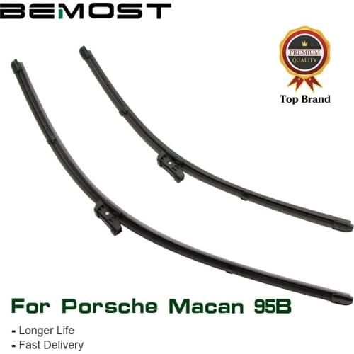 BEMOST Car Front Windscreen Wiper Blade Clean The Windshield For Porsche For Macan 95B Fit Push Button Arm 2014 2015 2016 2017