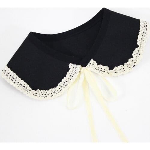 Scottish woolen coat collar Blouse Floral Half Blouse Peter Pan Detachable fashion shirt Sweater Fake Collar lace fashion