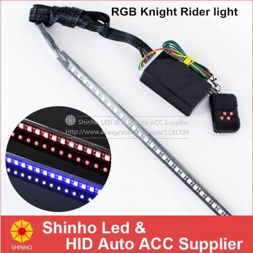 High Power 5050 DIY 7 Color RGB Strobe Flash Knight Rider Light Waterproof 48 LED147 Modes Warning LED Strip With Remote Control