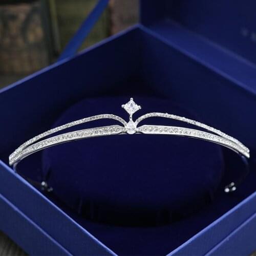 Red Trees Brand Fashion Girls Tiara Hair Accessories High Quality Luxury AAA Cubic Zirconia Princess Crown For Girls Box Package