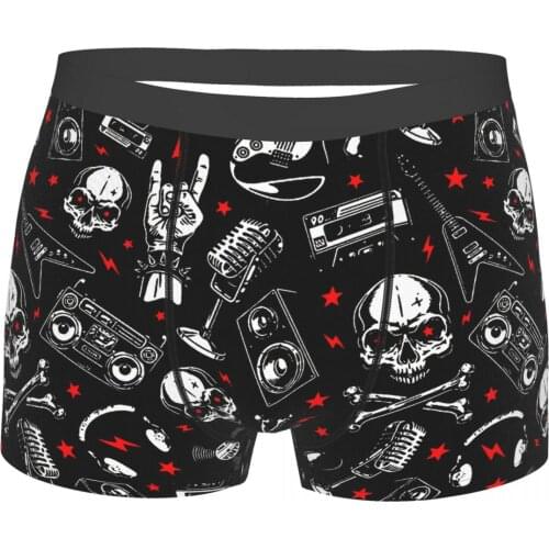 Heavy Metal 1960s Punk Concert Music Festival Hard Rock Gift Underpants Cotton Panties Mens Underwear Print Shorts Boxer Briefs