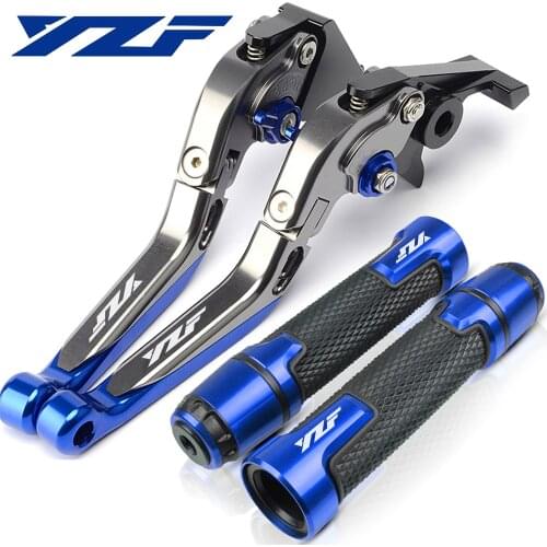 YZF LOGO Motorcycle Adjustable Brake Clutch Lever Handle Hand Grips For Yamaha YZF R125 R1 R3 R6 YZF-R3 YZF-R6 YZF-R1 YZF-R25