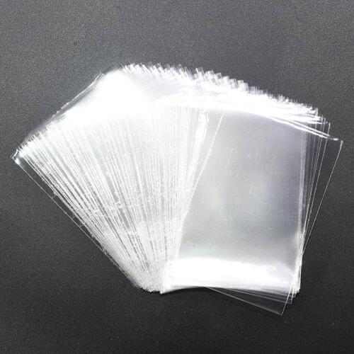 100pcs Transparent Small Plastic Bags for Candy Lollipop Cookie Packaging Cellophane Bag Wedding Party Favor Poly Opp Gift Bag