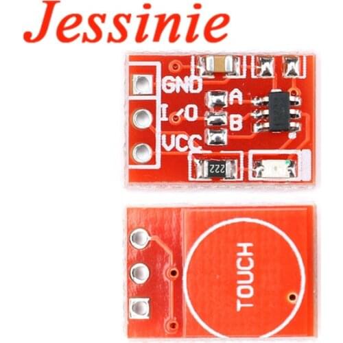 100pcs TTP223 Touch Button Module Board Capacitor Type One Single Channel Self Locking Touch Switch Sensor New 15*11mm 2.5-5.5V