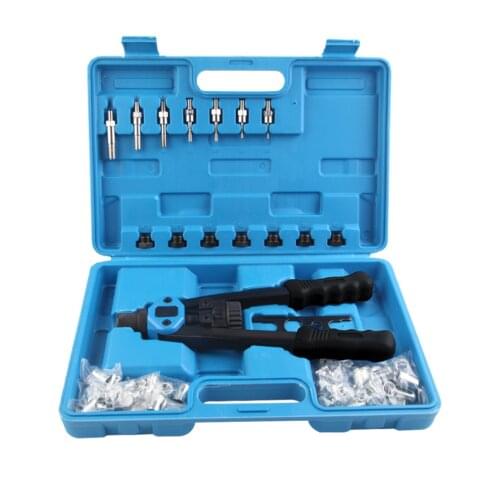 110Pcs Rivet Gun Manual Riveting Machine Pull Cap Nail Gun Pull Rivet Manual Tool Hardware Pull Rivet Gun
