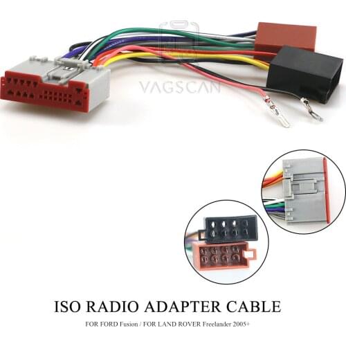 12-135 ISO Car Radio Wiring Harness Adaptor connector For Fusion 2002-2005 For Fiesta 2003-2005 For LAND ROVER Freelander