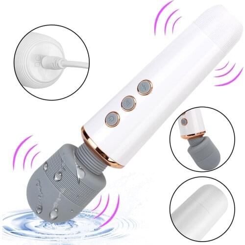 20 Modes G Spot Massager Vibrating Dildo AV Stick Vibrators Magic Wand Vibrators Clitoris Stimulator Adult Sex Toys for Woman