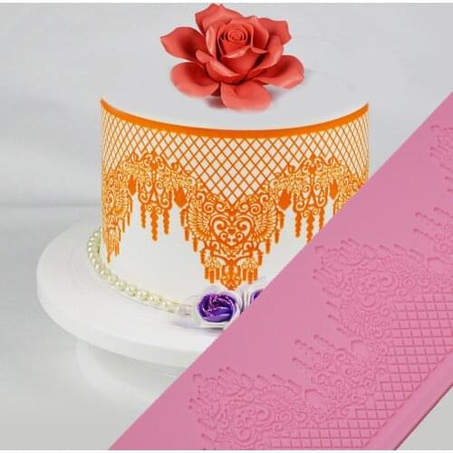 2018 New Arrival Silicone Cake Decoration Lace Mat Fondant Cake Decorating Tools
