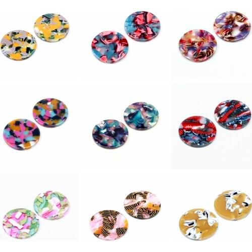 Tortoise Shell Beads,Acetate Acrylic Earring Charms,Circle Coin Shaped Pendants,Jewelry findings,Earrings Parts,30MM ACE274