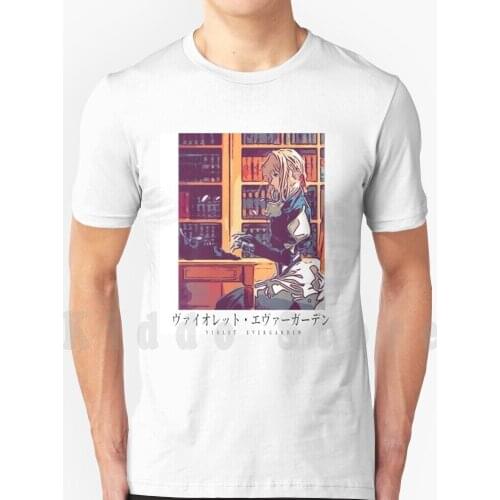 Violet Evergarden-Violet ( Sketch ) T Shirt Diy Big Size 100% Cotton Violet Evergarden Violet Violet Evergarden Gilbert
