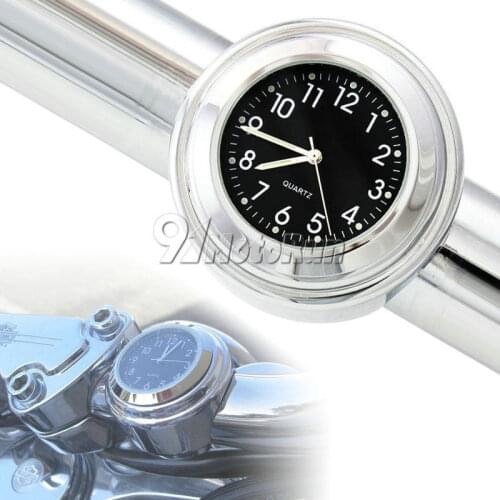 7/8" 1" Chrome Handlebar Clock For Honda VTX 1300 C R S RETRO Shadow VT 750 1100 Suzuki Boulevard M109R M50 M90 M95 C109R C50