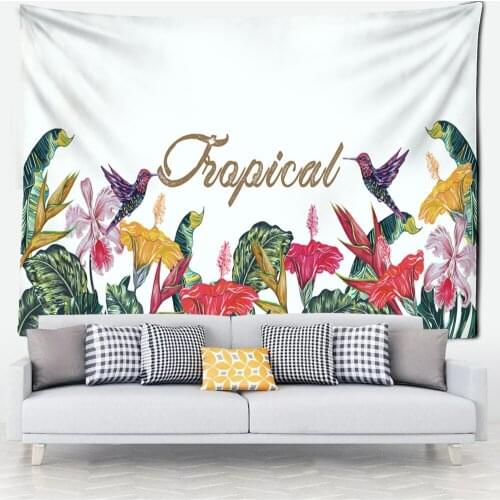 INS Home DecorColorful Tapestry Psychedelic Pixel Flower Tarot Wall Hanging Scenery Wall Cloth