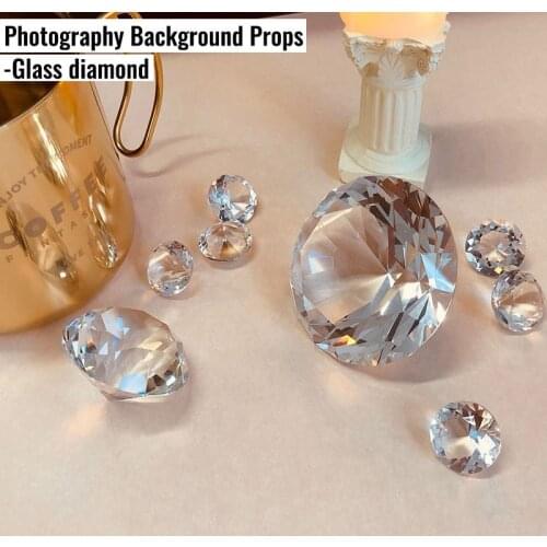 INS Style Photo Studio Photography Background Props Glass Diamond Nail Jewelry Decoration Desktop Photo Props