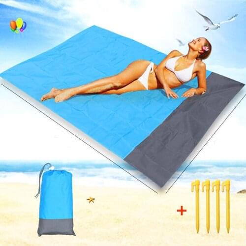 Extra Large Portable Beach Blanket Picnic Mat Waterproof Camping Carpet Grass Mattress Summer Foldable for Outdoor Travelling