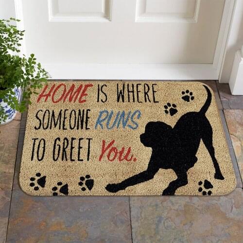 Welcome Doormat Entrance Anti-slip Mat 10 Patterns Printed Hallway Carpet For Room Bedroom Home Kitchen Door Mat Art Pad