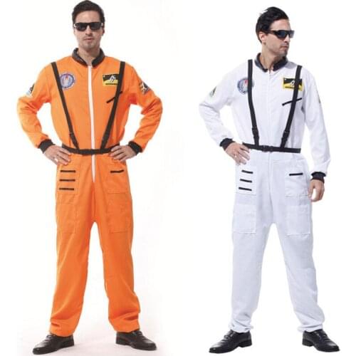 Hot Kids clothing astronaut Cosmonaut Costume For Adult Men clothes Jumpsuit Outfit cosplay suit Boys Pilots Halloween Costume