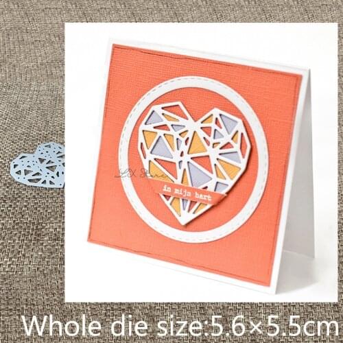 New Design Craft Metal stencil mold Cutting Dies Puzzle heart decoration scrapbook die cuts Album Paper Card Craft Embossing