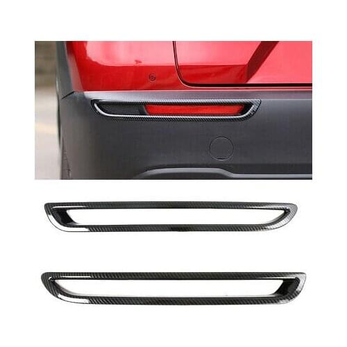 Carbon Fiber Look Rear Fog Light Lamp Cover Trim 2pcs For Mazda CX-30 2019-2020