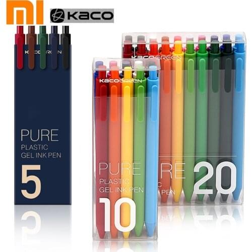 Xiaomi Kaco Pen Gel Ink ABS pen Sign Pen 0.5mm Signing Pens PREMEC Smooth Switzerland Refill MiKuni Japan Ink Colorful ink Gift