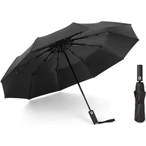Strong Wind Resistant 3Folding Automatic Umbrella Men Parasol Women Rain 10Ribs Large Umbrellas Men Rain Women Gift Parasol
