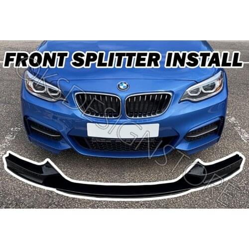 For BMW F22 Lip LCI 2013 2014 2015 2016 2017 2 SERİES Hamman Style Front Bumper Lip Splitter Diffuser Lip Body Kit Spoiler
