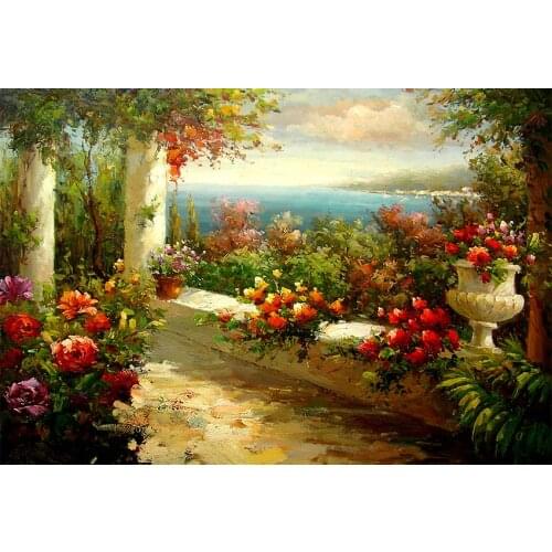 Mysterious garden photo backgrounds vinyl oil paint backdrops Photography kids photo Studio Video accessories fotografia lv-210